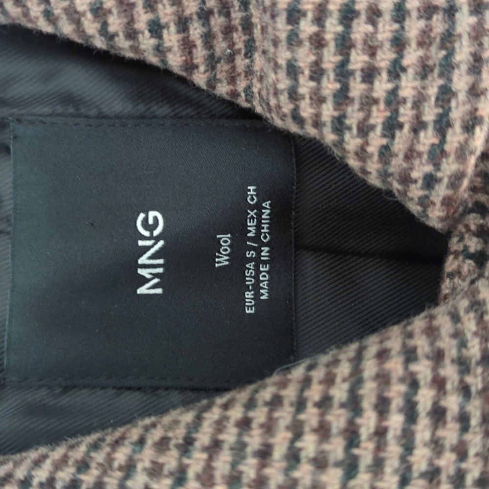 Mango Micro Houndstooth Wool Jacket - image 2